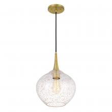 Worldwide Lighting Corp E80005-010 - Hive 1-Light Vintage brass Finish Gold Flakes Glass Pendant 11“ X 11” X 15“