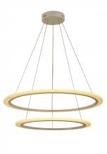 Worldwide Lighting Corp W33867MW32 - Cyclone 63-Watt Matte White Finish Integrated LEd Pendant Light 3000K 32 in. Dia x 96 in. H Large