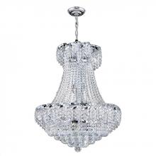 Worldwide Lighting Corp W83034C22 - Empire 11-Light Chrome Finish and Clear Crystal Chandelier 22 in. Dia x 26 in. H Round Medium