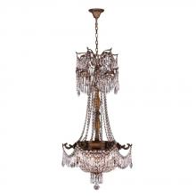 Worldwide Lighting Corp W83355B20-CL - Winchester 3-Light Antique Bronze Finish and Clear Crystal Chandelier 20 in. Dia x 34 in. H Medium