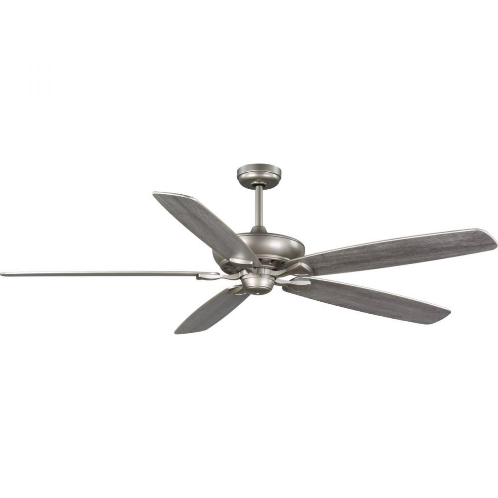 Kennedale Collection 72-Inch Five-Blade DC Motor Transitional Ceiling Fan Grey Weathered Wood/Silver