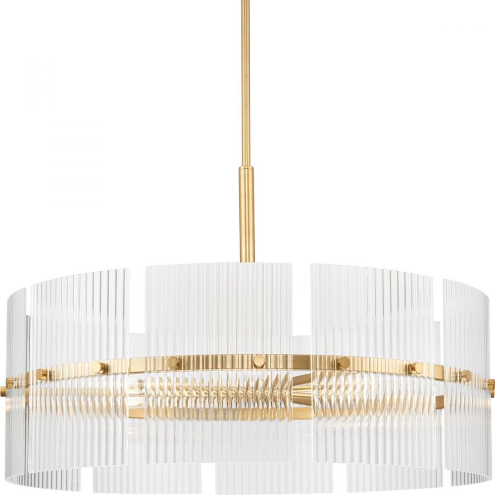 Seville Collection Six-Light Soft Gold Contemporary Chandelier