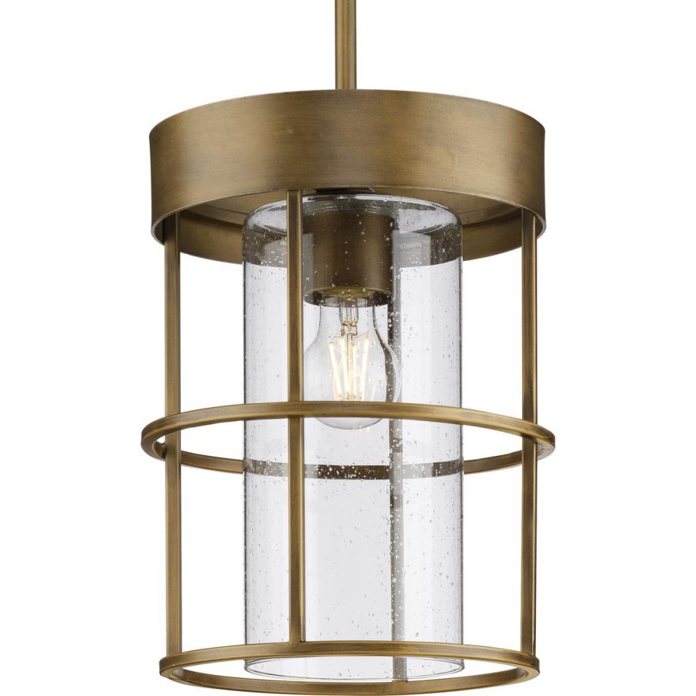 Burgess Collection One-Light Aged Bronze Modern Farmhouse Pendant