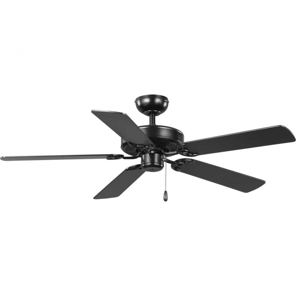 AirPro Energy Star-Rated 52-Inch Matte Black 5-Blade AC Motor Traditional Ceiling Fan