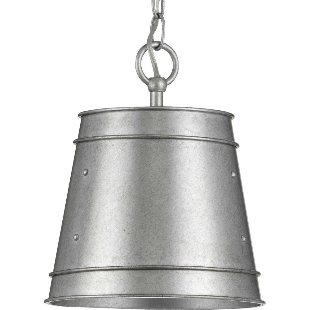 Galveston Collection Galvanized One-Light Outdoor Pendant