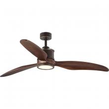 Progress P250002-108-30 - Farris Collection Three-Blade Carved Wood 60" Ceiling Fan