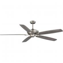 Progress P250070-152 - Kennedale Collection 72-Inch Five-Blade DC Motor Transitional Ceiling Fan Grey Weathered Wood/Silver