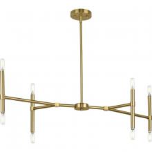 Progress P400338-191 - Arya Collection Eight-Light Brushed Gold Luxe Linear Chandelier