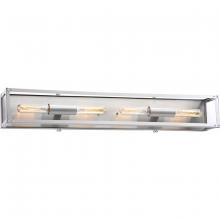 Progress P300136-135 - Union Square Collection Four-Light Stainless Steel Clear Glass Coastal Bath Vanity Light