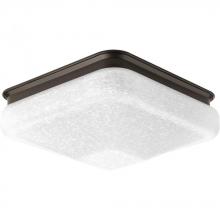 Progress P350023-020-30 - One-Light 9-1/2" LED Square Glass Flush Mount