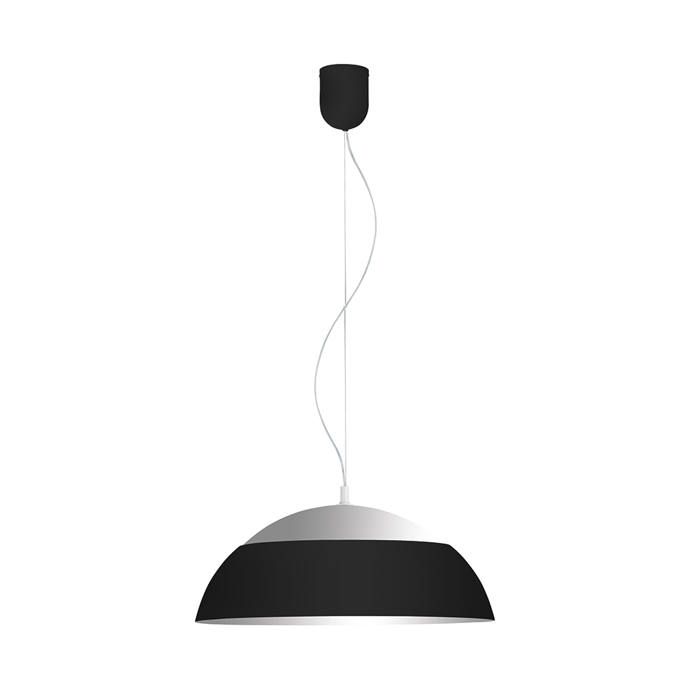 1x35W LED Pendant w/ Black Outer Finish & Silver Interior Finish