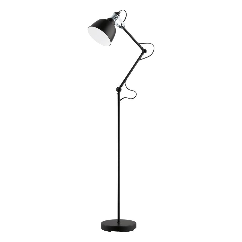 Thornford - Floor Lamp Matte Black w/ Chrome Accents