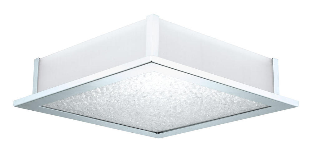 5x25W Ceiling Light w/ Chrome Finish & Clear Crystals & Frosted & Clear Glass