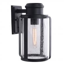 Eglo 204559A - 1x60W Outdoor Wall Light w/ Black Finish and Clear Seedy Glass