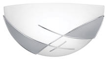Eglo 89759A - 1x60W Wall Light w/ Chrome & Satin Finish & Clear & White Paint Design