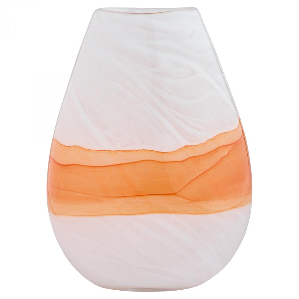 Pacaya Vase | White | Orange | Stout