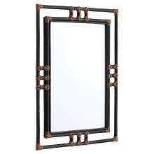 Cyan Designs 12006 - Kampanya Mirror | Black | Natural Rattan