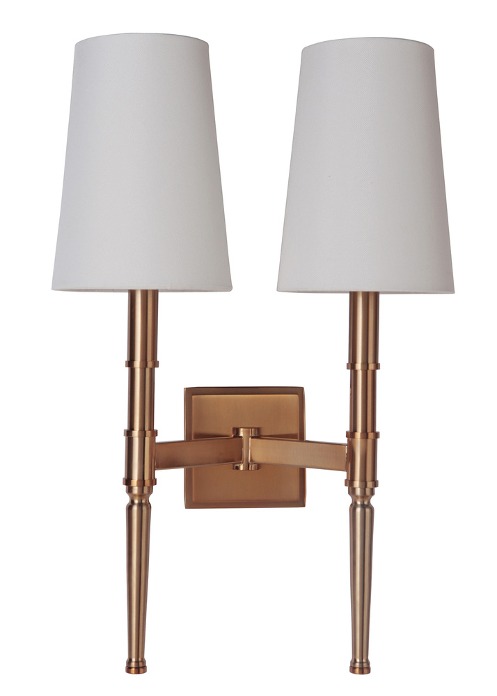 Ella 2 Light Wall Sconce in Satin Brass