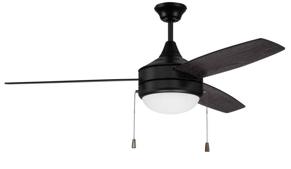 Phaze Energy Star 3 52" 3-Blade Ceiling Fan in Flat Black w/ Flat Black/Greywood Blades