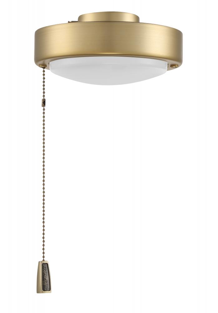 1 Light Universal LED Disk Light Kit in Satin Brass