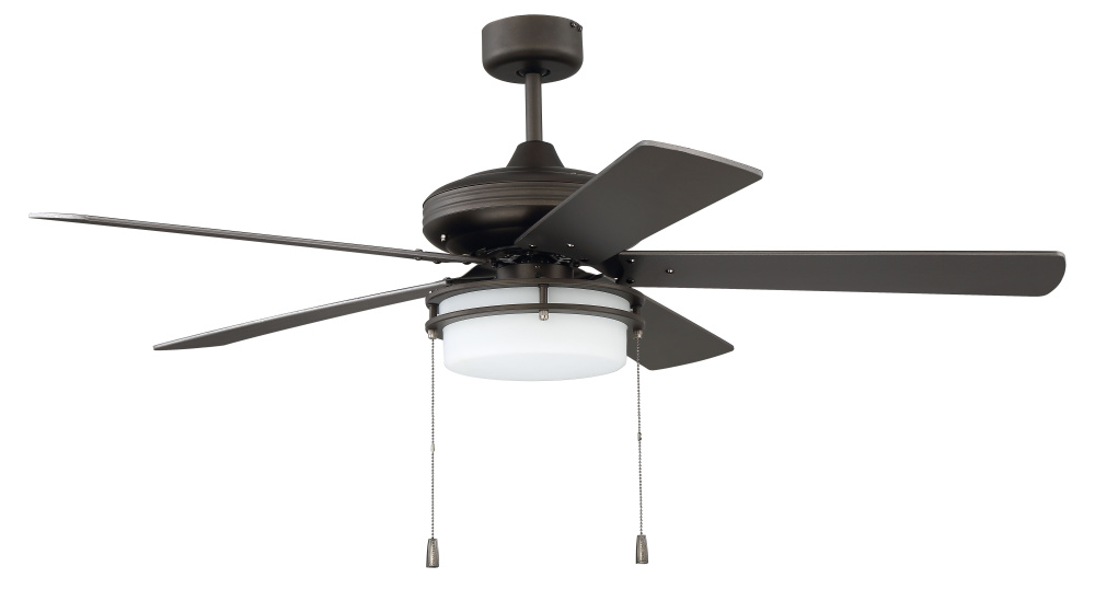 Stonegate 52" 5-Blade Ceiling Fan in Espresso w/ Espresso/Walnut Blades; Integrated Light Kit