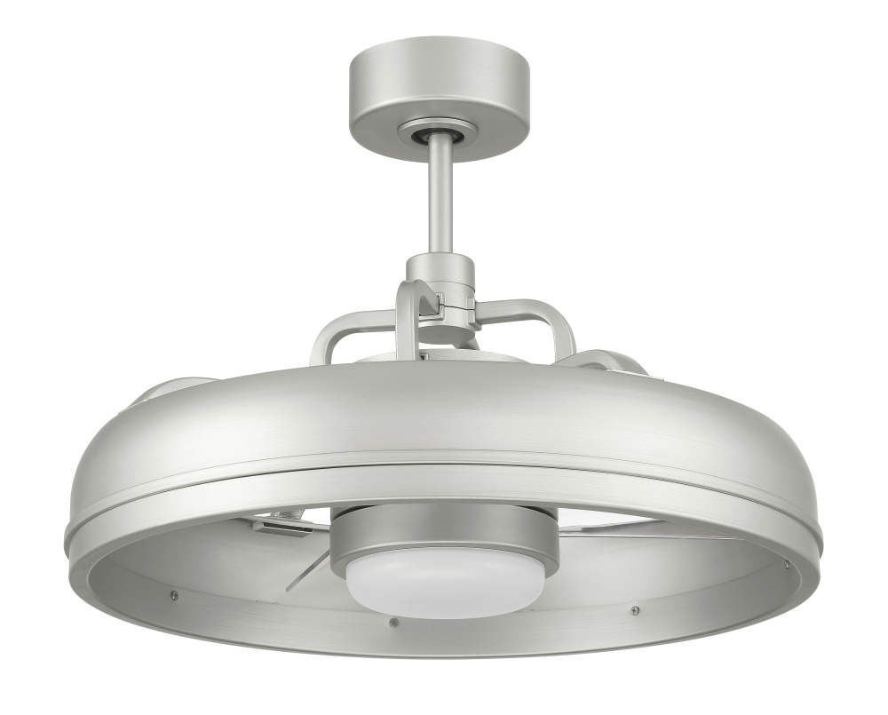 Taylor 20" 3-Blade Indoor/Outdoor (Damp) Ceiling Fan in Painted Nickel w/ Clear Acrylic Blades