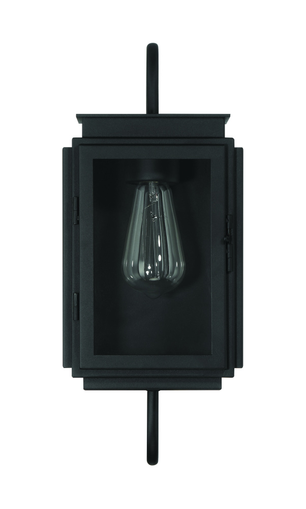 Irving 1 Light Outdoor Wall Latern in Textured Black
