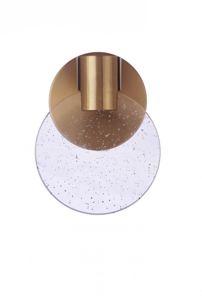 Glisten 1 Light LED Wall Sconce in Satin Brass