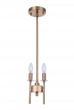 Craftmade 54392-SB - Larrson 2 Light Mini Pendant in Satin Brass