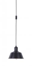 Craftmade SW2011-FB - Portable Swag Pendant w/Metal Shade in Flat Black