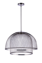 Craftmade P1006BNK-LED - 24.25Ã¢â‚¬Â Diameter Sculptural Statement Metal Mesh Dome 2 Shade Pendant in Brushed