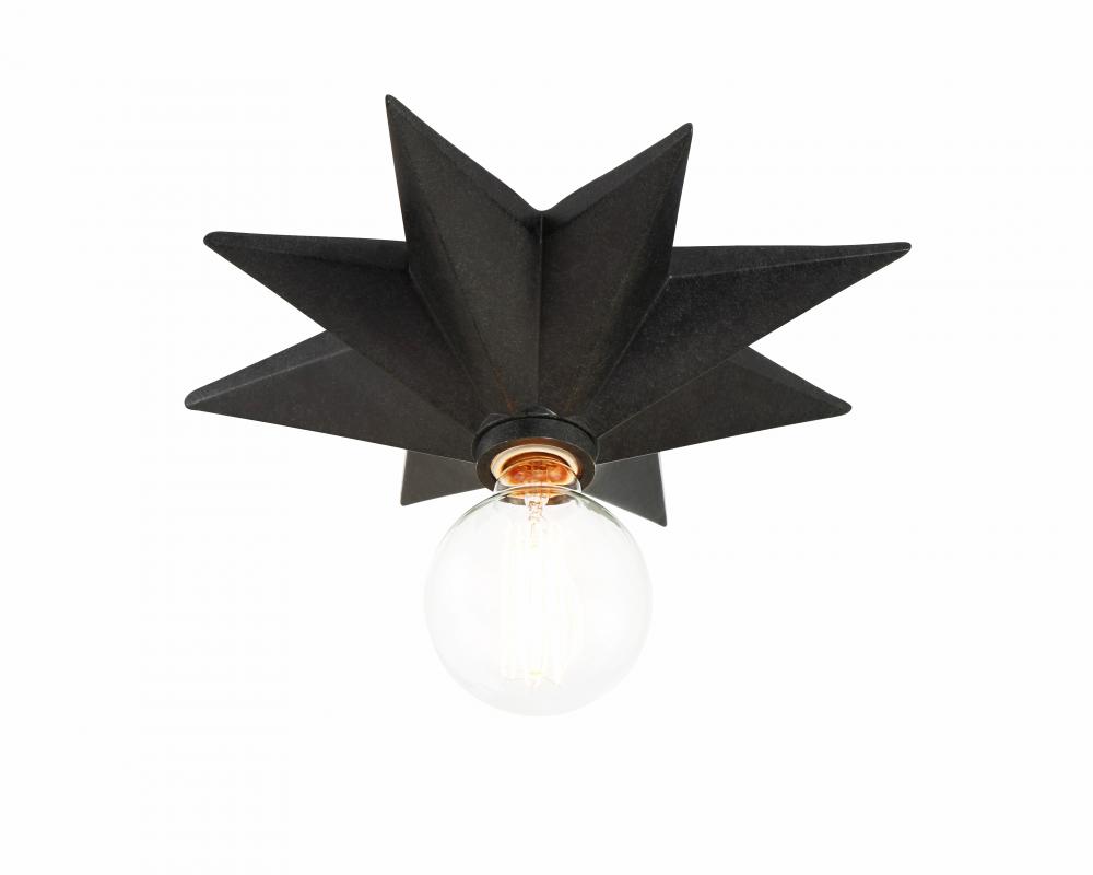 Astro 1 Light Black Flush Mount