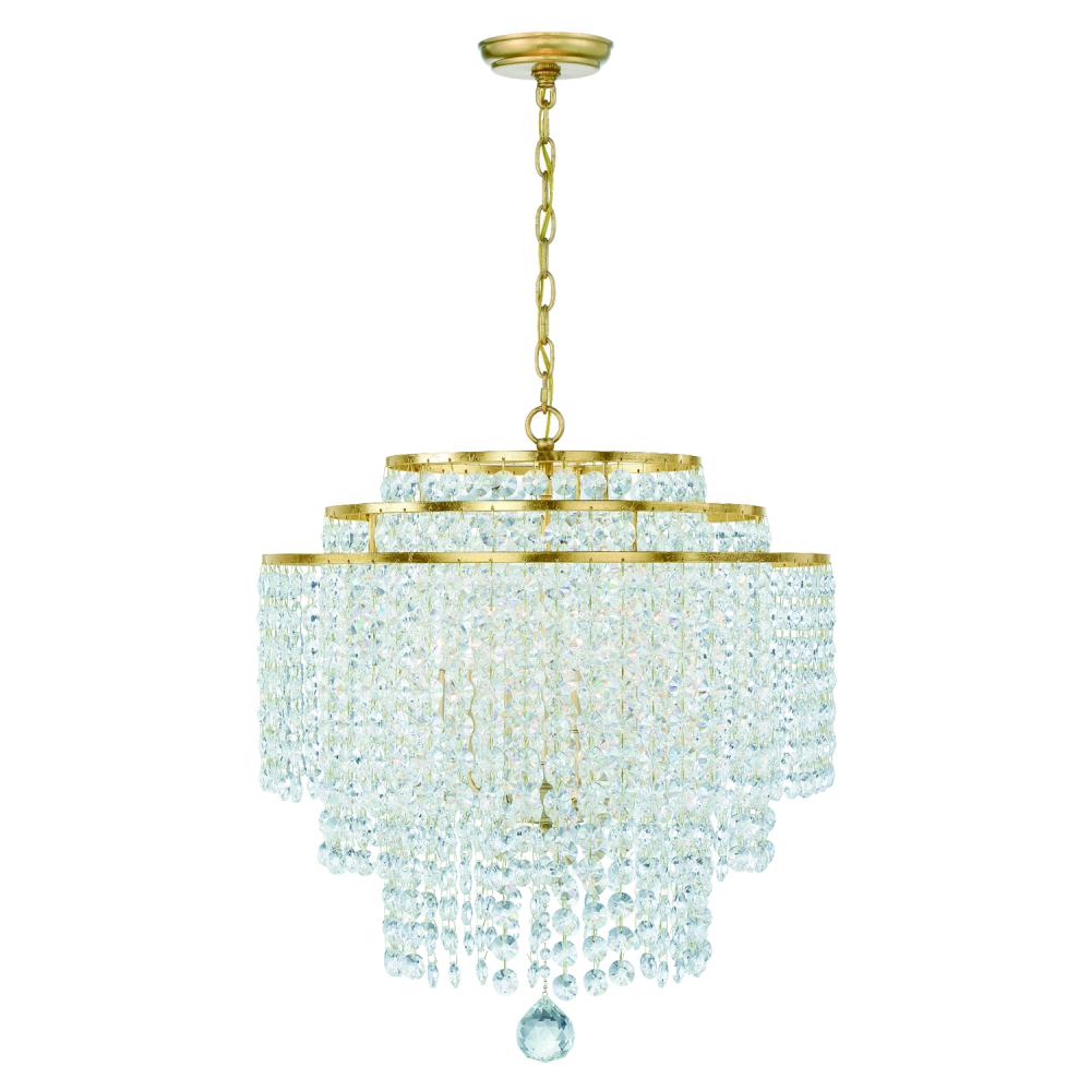 Gabrielle 6 Light Antique Gold Chandelier