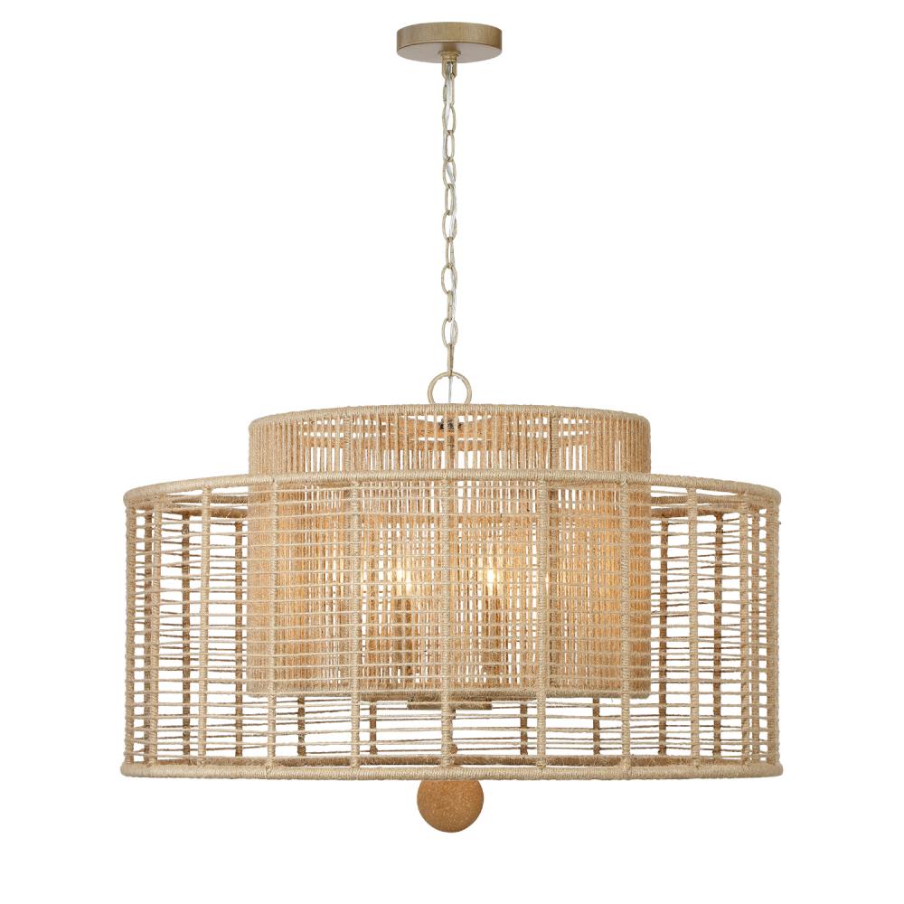 Jayna 8 Light Burnished Silver Chandelier