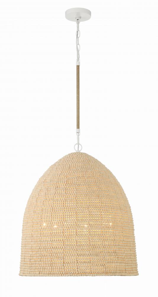 Jasper 6 Light Matte White Chandelier