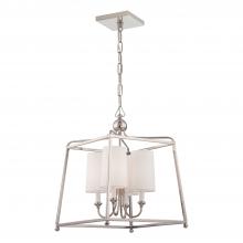 Crystorama 2245-PN - Libby Langdon Sylvan 4 Light Polished Nickel Lantern Chandelier