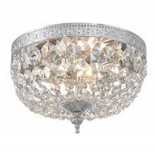 Crystorama 708-CH-CL-SAQ - Crystorama 2 Light Spectra Crystal Polished Chrome Flush Mount