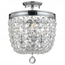 Crystorama 783-CH-CL-SAQ - Archer 3 Light Spectra Crystal Polished Chrome Semi Flush Mount