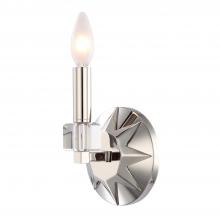 Crystorama 8851-PN - Carson 1 Light Polished Nickel Sconce