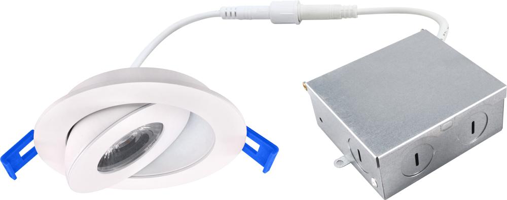 4 in. White 4000K Canless Remodel Directional Wall Wash Gimbal Integrated LED Recessed Lig