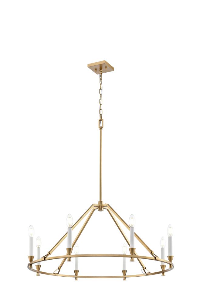 CARISBROOKE 34" CHANDELIER, BRASS