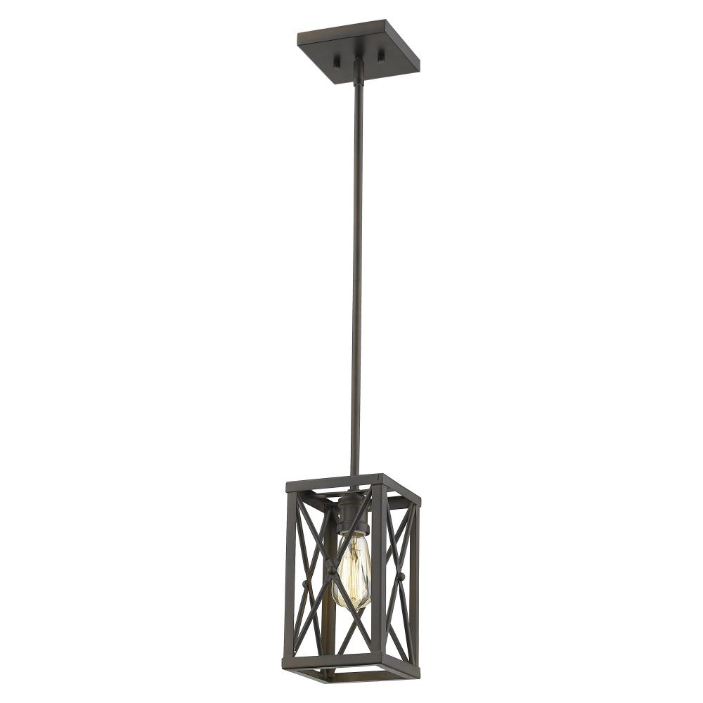 Brooklyn 1-Light Oil-Rubbed Bronze Mini-Pendant