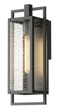Acclaim Lighting 1022BK - 13 in. 1-Light Matte Black Outdoor Wall Lantern With Seeded Glass Panes