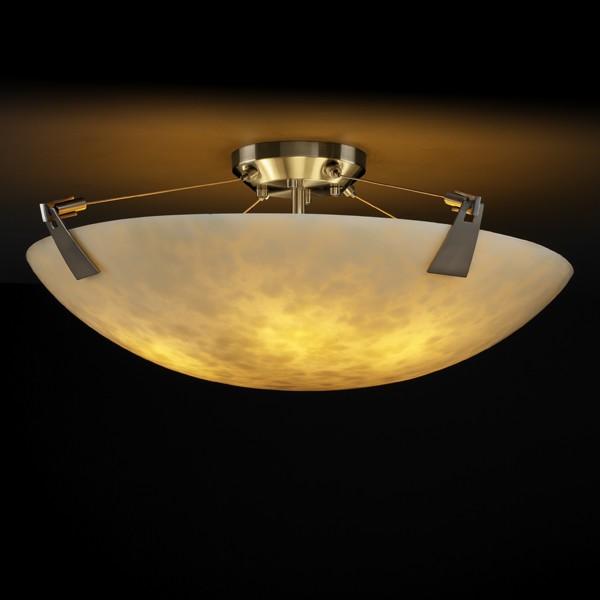 24" Semi-Flush Bowl w/ Tapered Clips