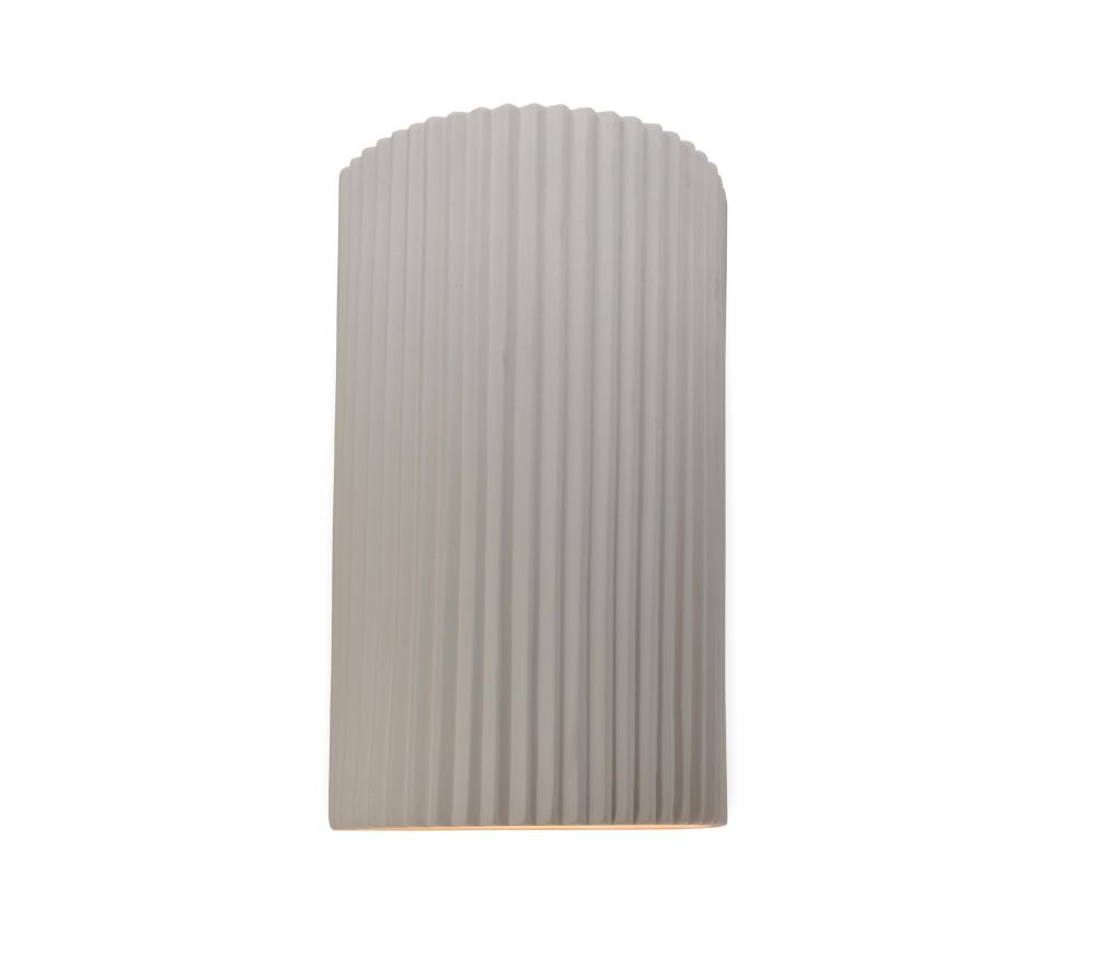 Large ADA LED Pleated Cylinder Wall Sconce