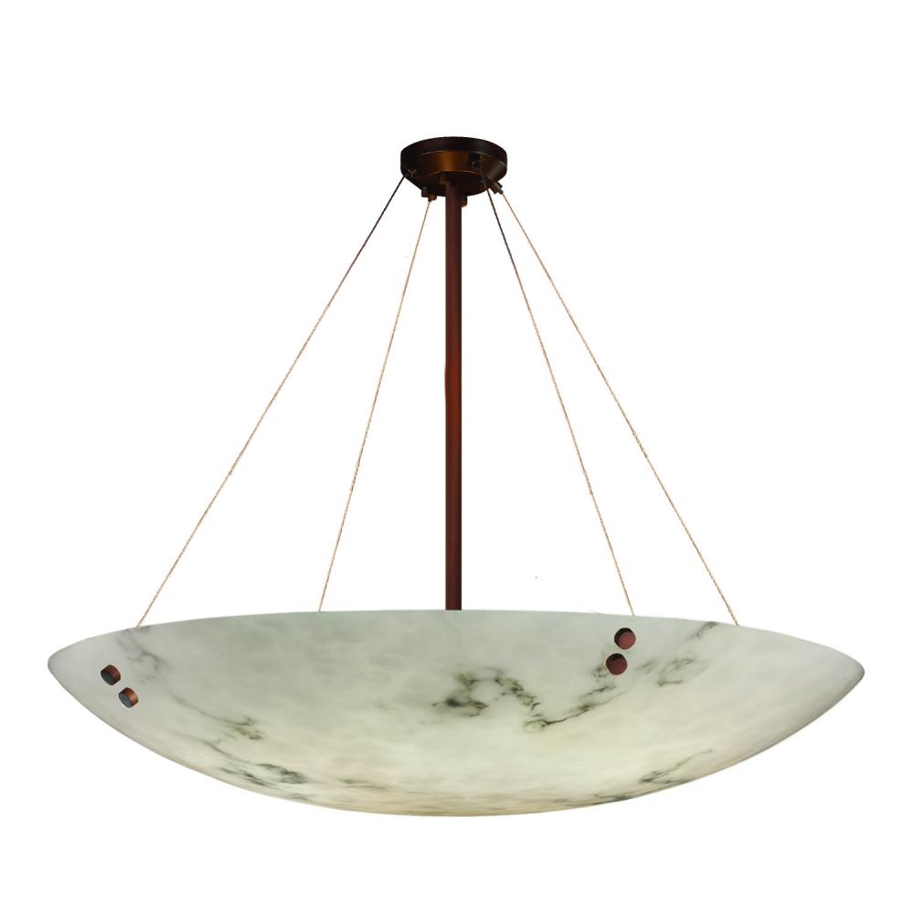 60" Pendant Bowl w/ Pair Cylindrical Finials