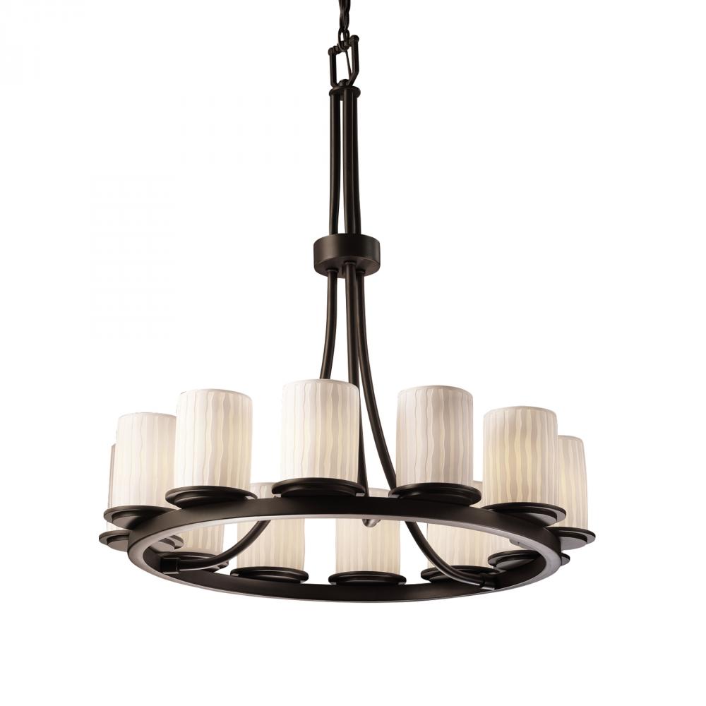 Dakota 12-Light Ring LED Chandelier (Tall)