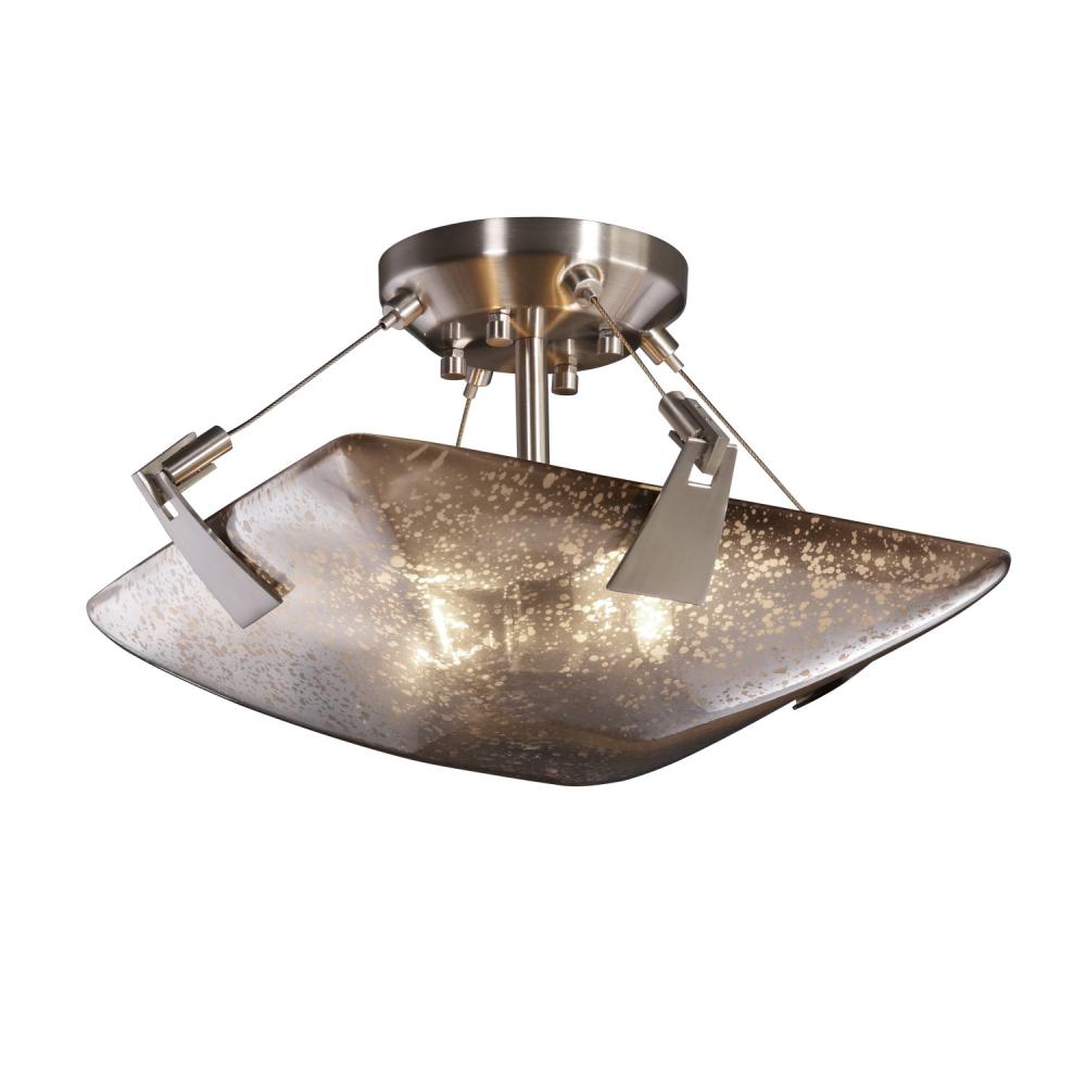 14" LED Semi-Flush Bowl w/ Tapered Clips