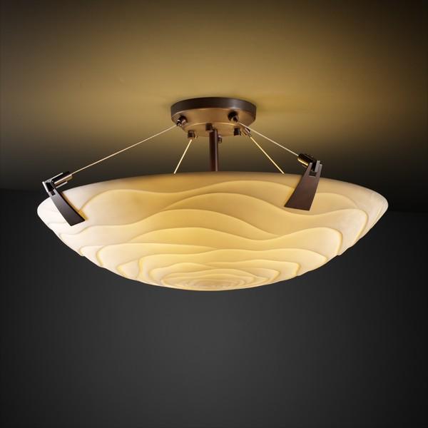 18" LED Semi-Flush Bowl w/ Tapered Clips