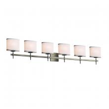 Justice Design Group FAB-8416-30-WHTE-NCKL - Union 6-Light Bath Bar